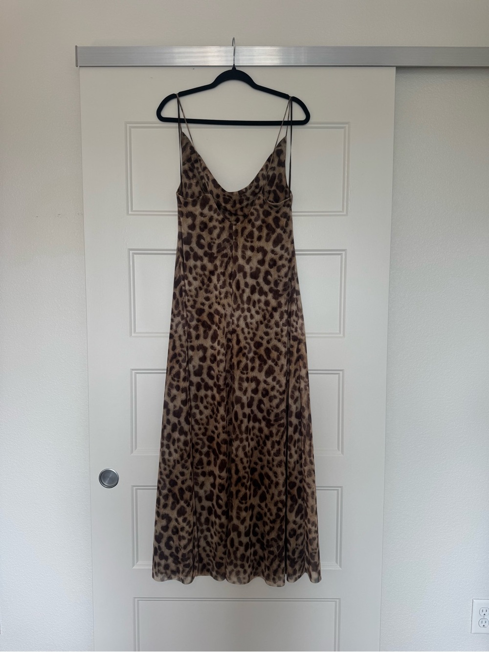 NWT Zara Leopard Print Slip Maxi Dress - Picture 3 of 6